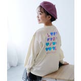 012-LOVE-オフホワイト | 綿100% デビラボ×きらっとメタリック ガールズプリント長袖Tシャツ | devirock