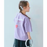 015-ロゴ2‐Sバイオレット | 綿100% デビラボガールズ BIGシルエットプリント半袖Tシャツ | devirock
