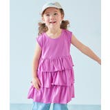 グレープピンク | ふんわりティアード チュニックワンピース 子供服 | devirock