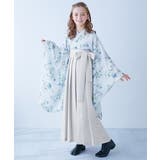 003-花3-サックス | 着付け かんたん袴 3点セット 子供服 キッズ 女の子   | devirock