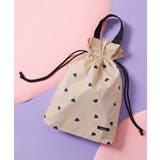 001-アイボリー | ハートデザイン 持ち手付き巾着 子供服 | devirock