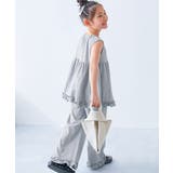 ストーンブルー | 着心地やわらか フリルデザイン セットアップ | devirock