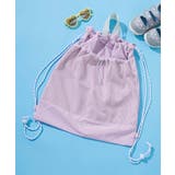 アイスピンク | メッシュ切り替え ガールズプールバッグ ナップサック | devirock