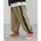 005-ライン-ダークベージュ | 水はじく撥水ナイロン トラックパンツ セットアップ可能 | devirock