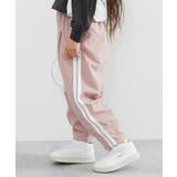 006-ライン-ダスティピンク | 水はじく撥水ナイロン トラックパンツ セットアップ可能 | devirock