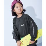 007-袖ロゴ-スミクロ | 綿100%デビラボ BIGシルエット プリント袖リブ長袖Tシャツ | devirock