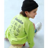 005-キウイ-Lイエローグリーン | 綿100％ デビラボ BIGシルエットプリント袖リブ長袖Tシャツ | devirock