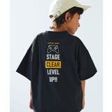 007-ゲーム-ブラック | イージーウォッシュ防汚 デビラボBIGシルエット プリント半袖Tシャツ | devirock