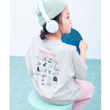 013-キャット-Lグレー | イージーウォッシュ防汚 デビラボBIGシルエット プリント半袖Tシャツ | devirock