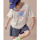 007-トラ-Lグレー | 綿100％デビラボ スーパーBIGシルエット プリント半袖Tシャツ | devirock