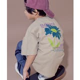 013-フラワー-Lグレー | 綿100％デビラボ スーパーBIGシルエット プリント半袖Tシャツ | devirock
