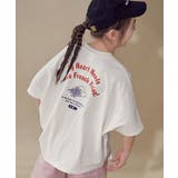 016-ポテト-オフホワイト | 綿100％デビラボ スーパーBIGシルエット プリント半袖Tシャツ | devirock