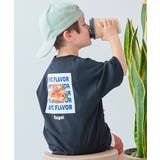 009-ベーグル-ブラック | 綿100％ デビラボ×モーニング フォトプリント半袖Tシャツ | devirock