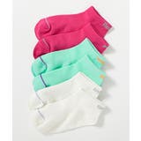 003-マルチ3 | 3足セット ネオンカラーメッシュ切り替え スニーカー丈ソックス | devirock