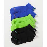 004-マルチ4 | 3足セット ネオンカラーメッシュ切り替え スニーカー丈ソックス | devirock