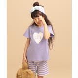 Sバイオレット | ガールズ半袖ルームウェア 子供服 キッズ 女の子 ルームウェア パジャマ | devirock