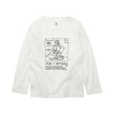 017-ホワイト | デビラボ プリント長袖Tシャツ 子供服 | devirock