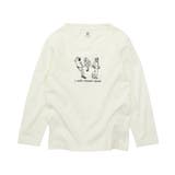 029-オフホワイト | デビラボ プリント長袖Tシャツ 子供服 | devirock