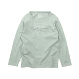 030-Gグリーン | デビラボ プリント長袖Tシャツ 子供服 | devirock