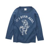034-アビスブルー | デビラボ プリント長袖Tシャツ 子供服 | devirock