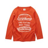 045-Dオレンジ | デビラボ プリント長袖Tシャツ 子供服 | devirock