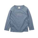 056-ブルーグレー | デビラボ プリント長袖Tシャツ 子供服 | devirock
