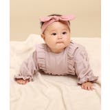 Gラベンダー | フリルスウェットロンパース 子供服 キッズ | devirock