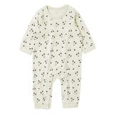 007-オートミール | デビラボ プリント長袖ロンパース 子供服 | devirock