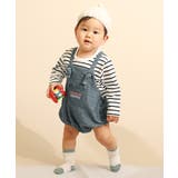 ブラック | ベビー 長袖Tシャツ＆サロペットセット 子供服 | devirock