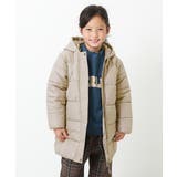 グレージュ | 洗える中綿ロングコート 子供服 キッズ 女の子 アウター ジャケット | devirock