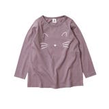 004-Dラベンダー | デビラボ プリント長袖チュニック 子供服 | devirock