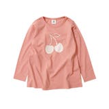 006-サーモンピンク | デビラボ プリント長袖チュニック 子供服 | devirock