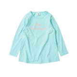 007-Lブルー | デビラボ プリント長袖チュニック 子供服 | devirock