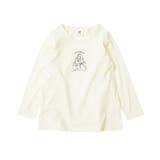 015-オフホワイト | デビラボ プリント長袖チュニック 子供服 | devirock