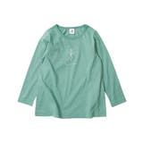 019-アッシュミント | デビラボ プリント長袖チュニック 子供服 | devirock
