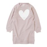 002-Gラベンダー | デビラボ プリント裏起毛ワンピース 子供服 | devirock