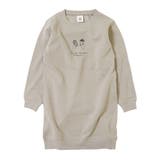 012-グレージュ | デビラボ プリント裏起毛ワンピース 子供服 | devirock