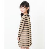 003-ベージュ | スカラップ長袖ワンピース 子供服 キッズ | devirock