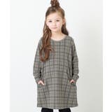 005-グレー | プリント裏シャギーワンピース 子供服 キッズ | devirock