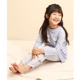 008-Gブルー | ガールズ 長袖ルームウェア 子供服 キッズ 女の子 ルームウェア パジャマ | devirock
