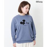 Dブルー | ディズニー ミッキー柄裏毛トレーナー大人 子供服 | devirock