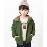 カーキ | 裏ボアジャケット 子供服 キッズ 男の子 女の子 アウター ジャケット | devirock