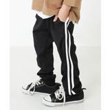 002-ブラック2本 | ライントラックパンツ 子供服 キッズ | devirock