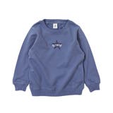 027-Dブルー | 綿100% デビラボ プリント裏毛トレーナー② | devirock