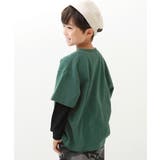 Dグリーン | レイヤード風 長袖Tシャツ 子供服 | devirock