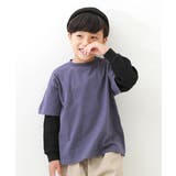Dパープル | レイヤード風 長袖Tシャツ 子供服 | devirock