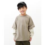 グレージュ | レイヤード風 長袖Tシャツ 子供服 | devirock