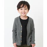 杢チャコール | 無地リブカーディガン 子供服 キッズ | devirock