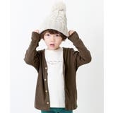 モカ | 無地リブカーディガン 子供服 キッズ | devirock