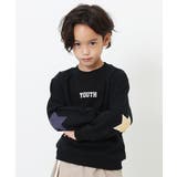 ブラック | エルボーパッチスウェットトレーナー 子供服 キッズ | devirock